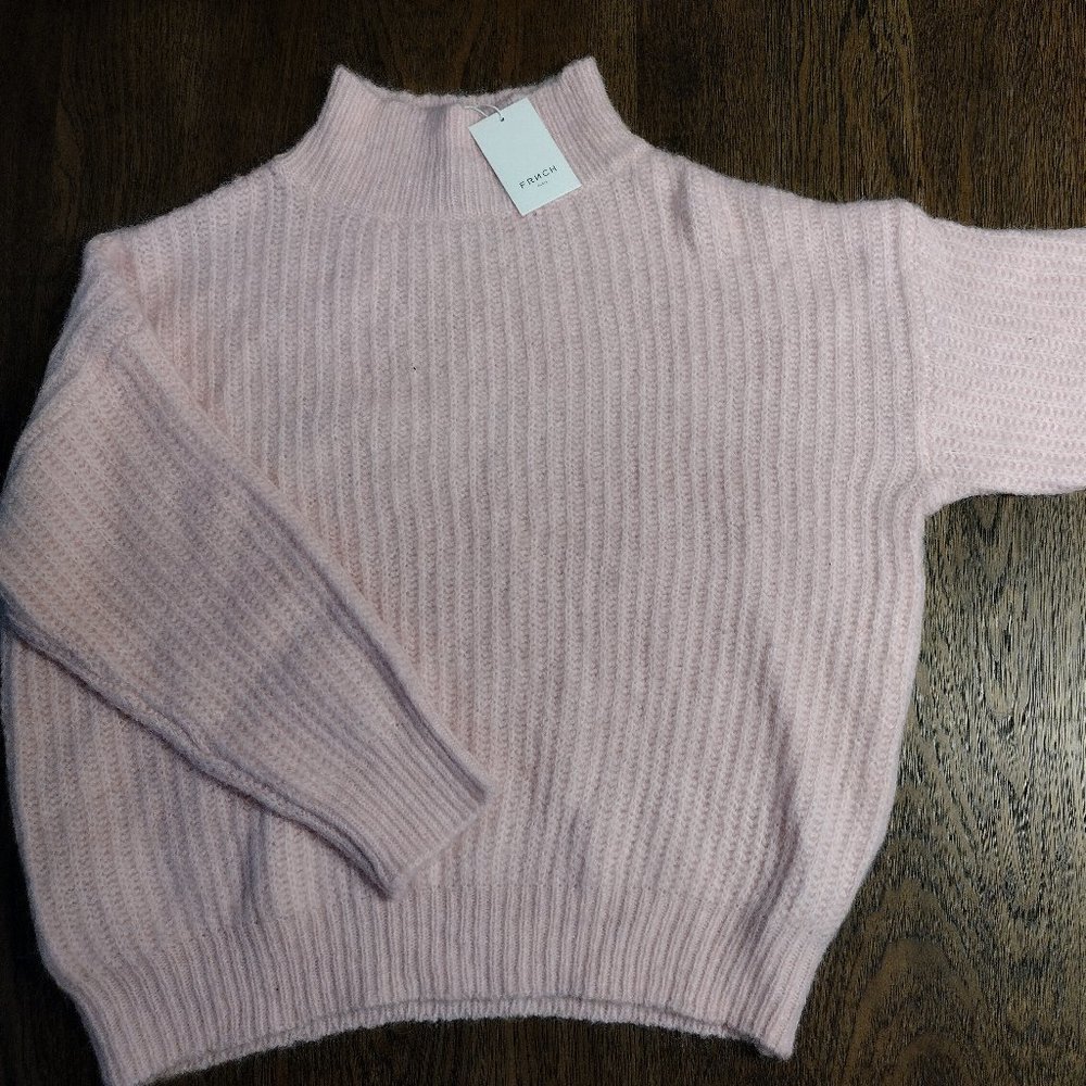 NWT FRNCH Pink Sweater Mock Neck